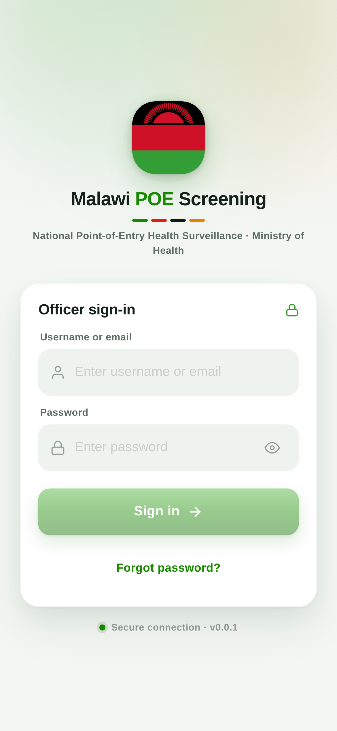 Officer sign-in