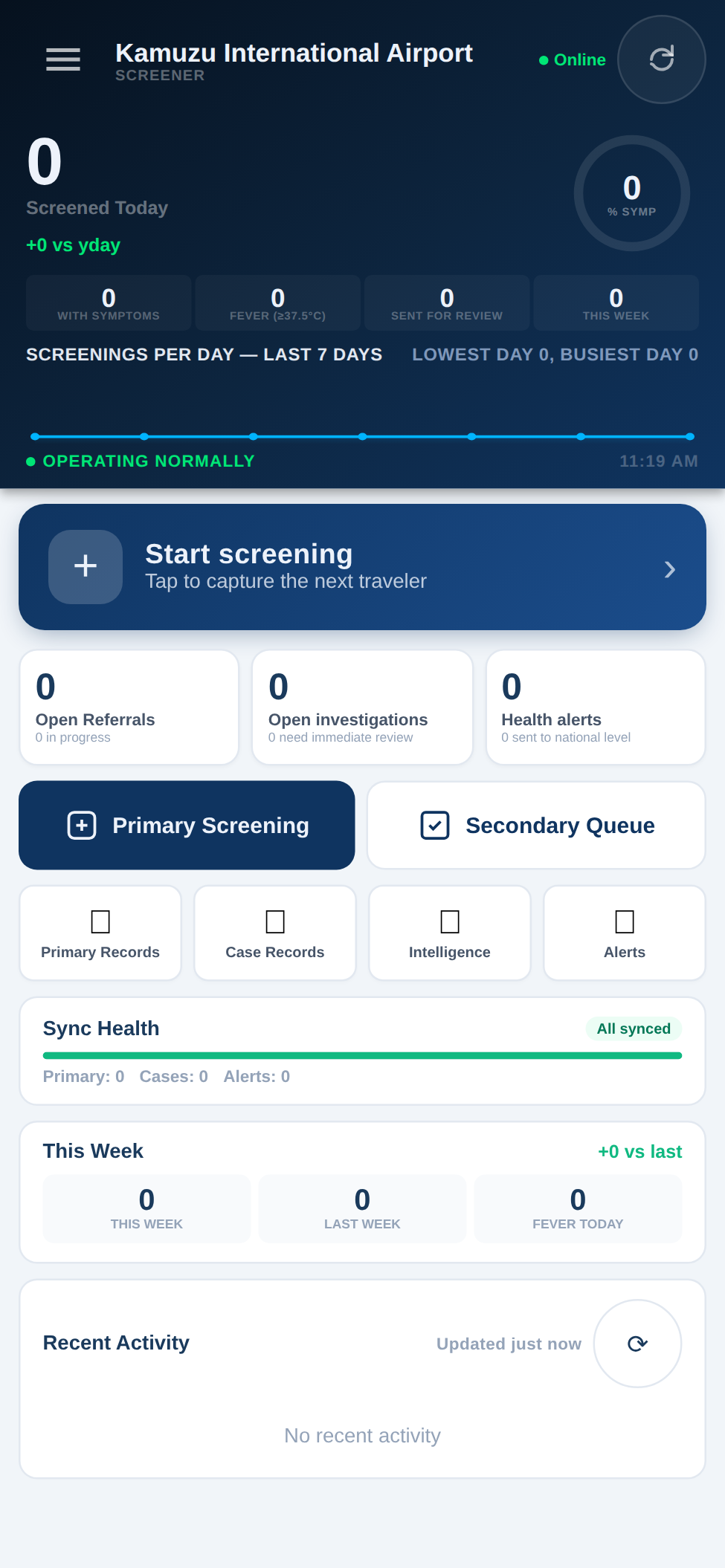 The officer command dashboard.